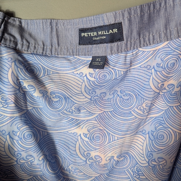PETER MILLAR Mens XL Pink Swim Trunks Pockets Lined Drawstring Flamingo - Picture 8 of 13